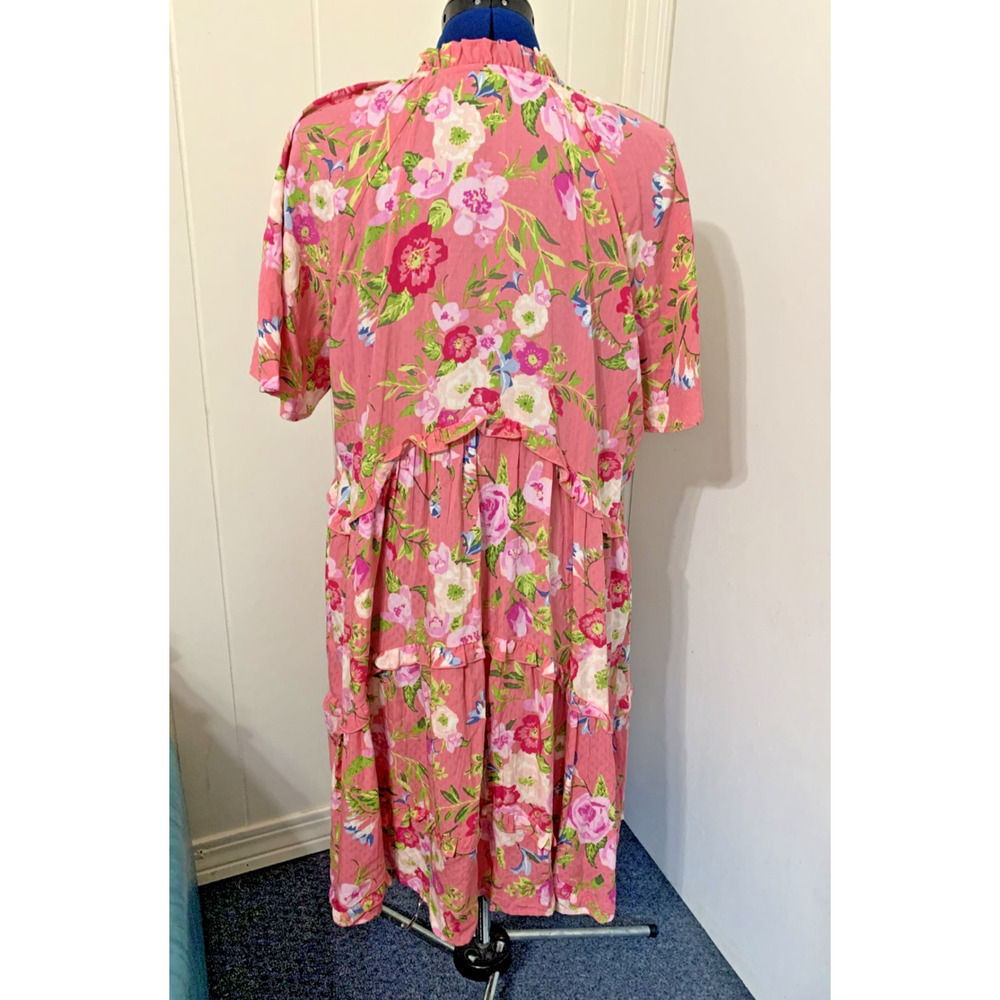 Matilda Jane Womens Enchanted Garden Floral Tiered Ruffle Dress Size L Cottage - Picture 4 of 9